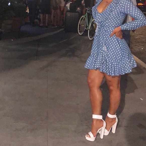 Blue polka dot dress from misguided - Picture 3 of 16